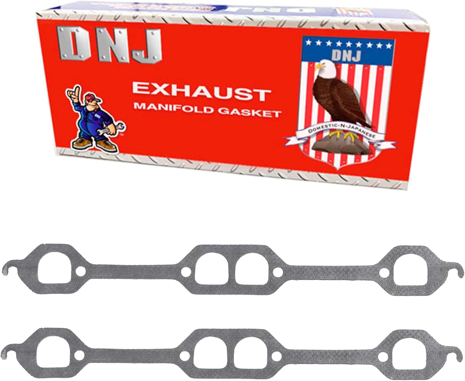 DNJ EG3148 Exhaust Manifold Gasket Set for 1993-1997 Buick, Cadillac, Chevrolet, Pontiac Camaro, Caprice, Commercial Chassis 4.3L-5.7L V8 16V OHV 265cid