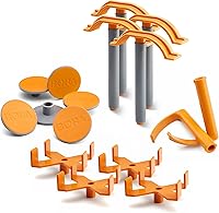 Vista 1 de BORA Kit de accesorios de corte de panel de ciempiés – 4 copas X, 4 abrazaderas rápidas, 6 antideslizantes, 2 ganchos, se adapta a todos