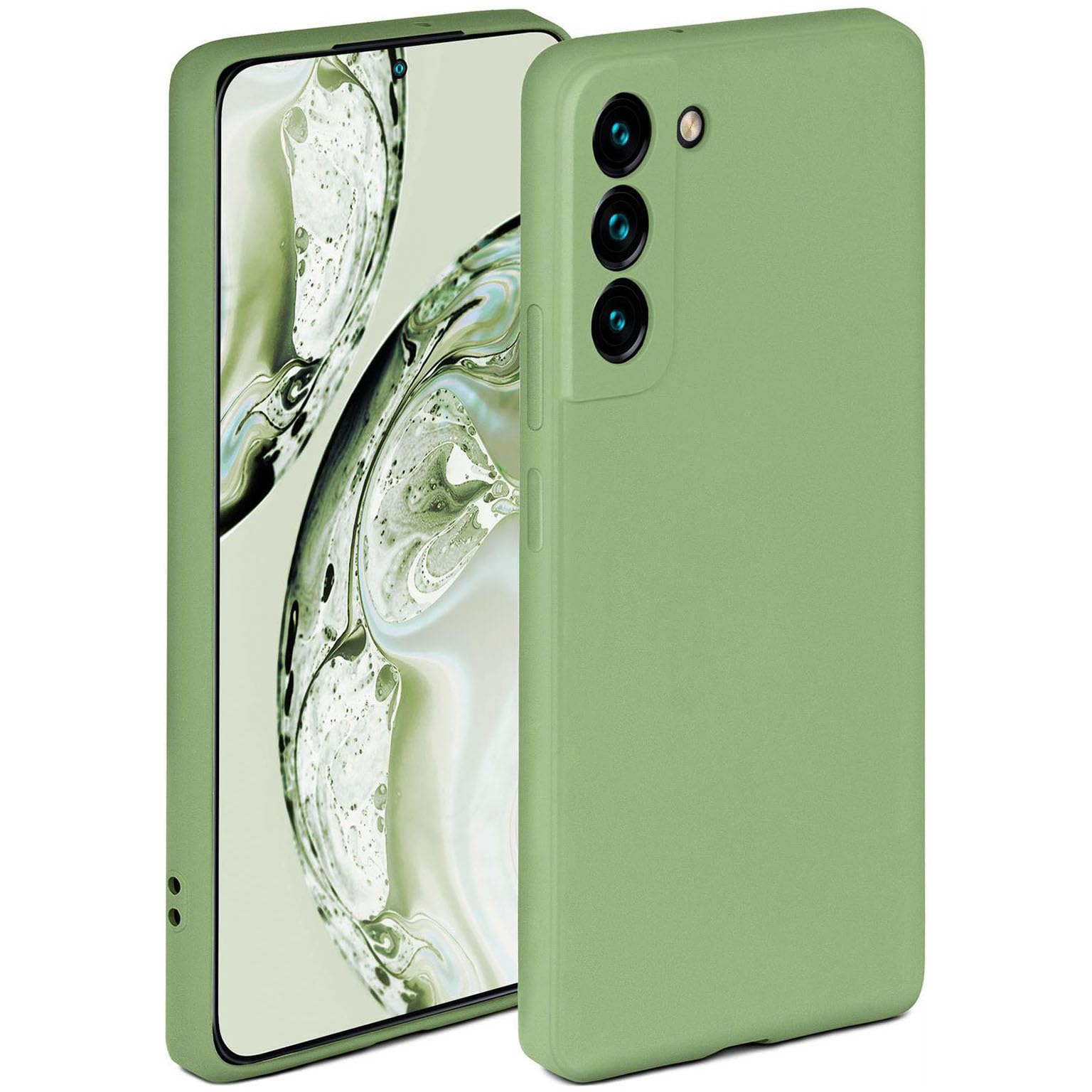 Coque silicone Samsung S22 Plus ONEFLOW finition soft touch durable verte - 8