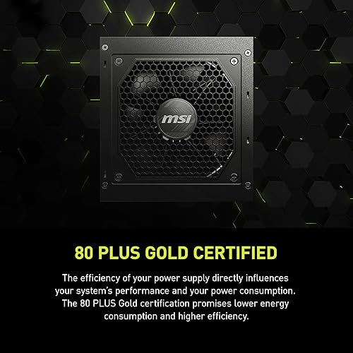 Miniatura 7 de MSI MAG A750GL PCIE 5 y ATX 3.0 Fuente de alimentación para juegos  Full Modular  80 Plus Gold Certified 750W  Tamaño compacto  ATX PSU