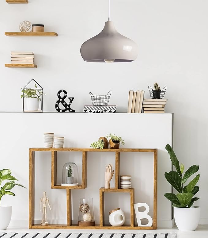 LUSSIOL Armatuur Maria, keramische hanglamp, 60 W, greige ø 27 x H 18 cm photo 2