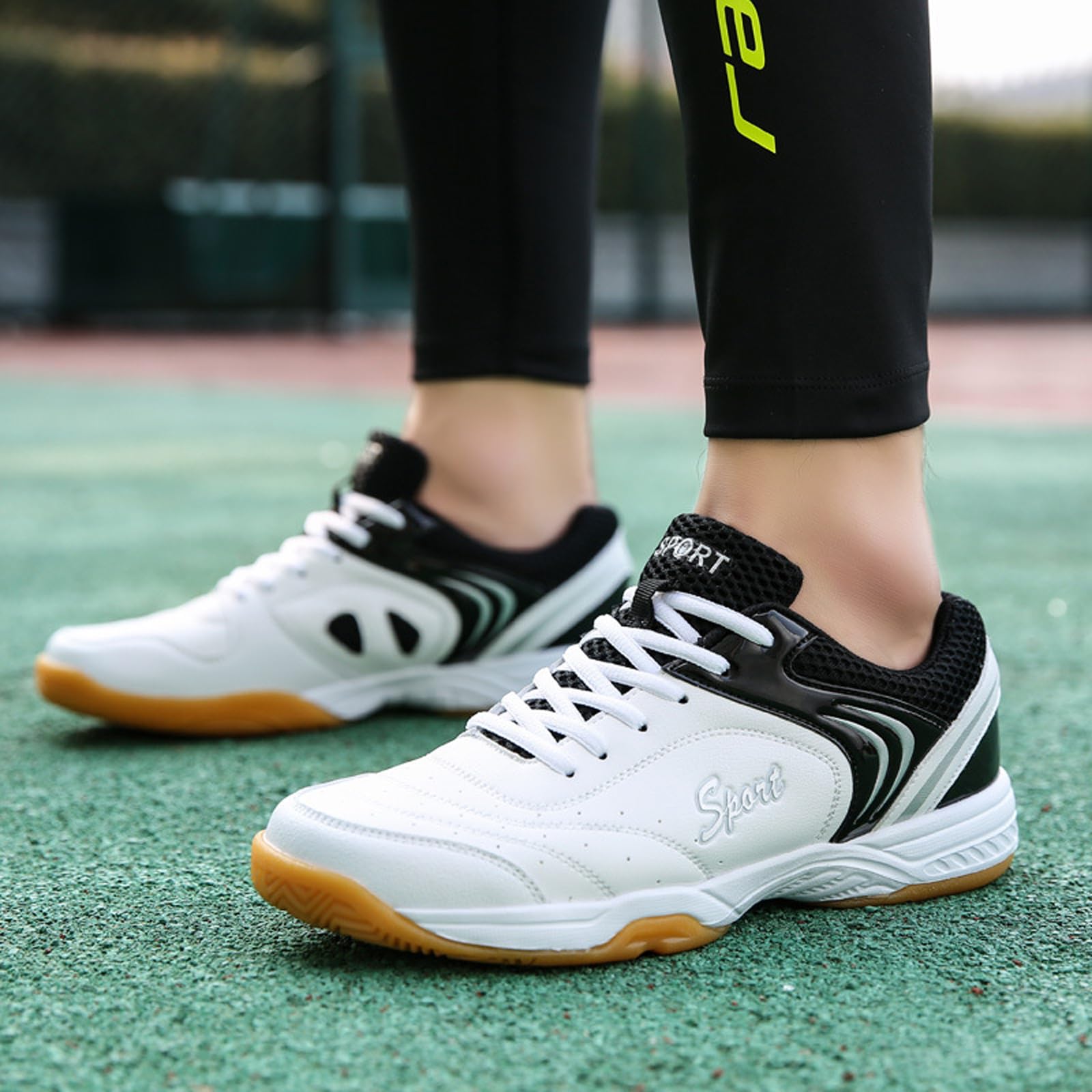 Zapatos De Tenis De Mesa,Zapatos De BáDminton,Zapatos De Pickleball para Hombre,BáDminton Zapatilla Voleibol,Prueba Resbalones,Transpirable,CóModos,para Pistas Interiores Y Exteriores