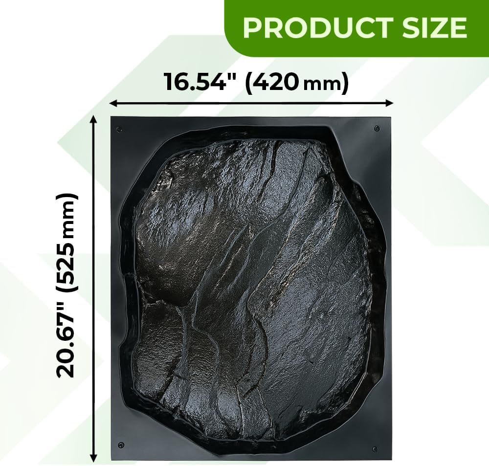 DIY Stepping Stone Concrete Mold – Big Durable Flagstone Mold for Garden Pathway, Patio, Walkway – Cement Pavement Mould for Outdoor Decor