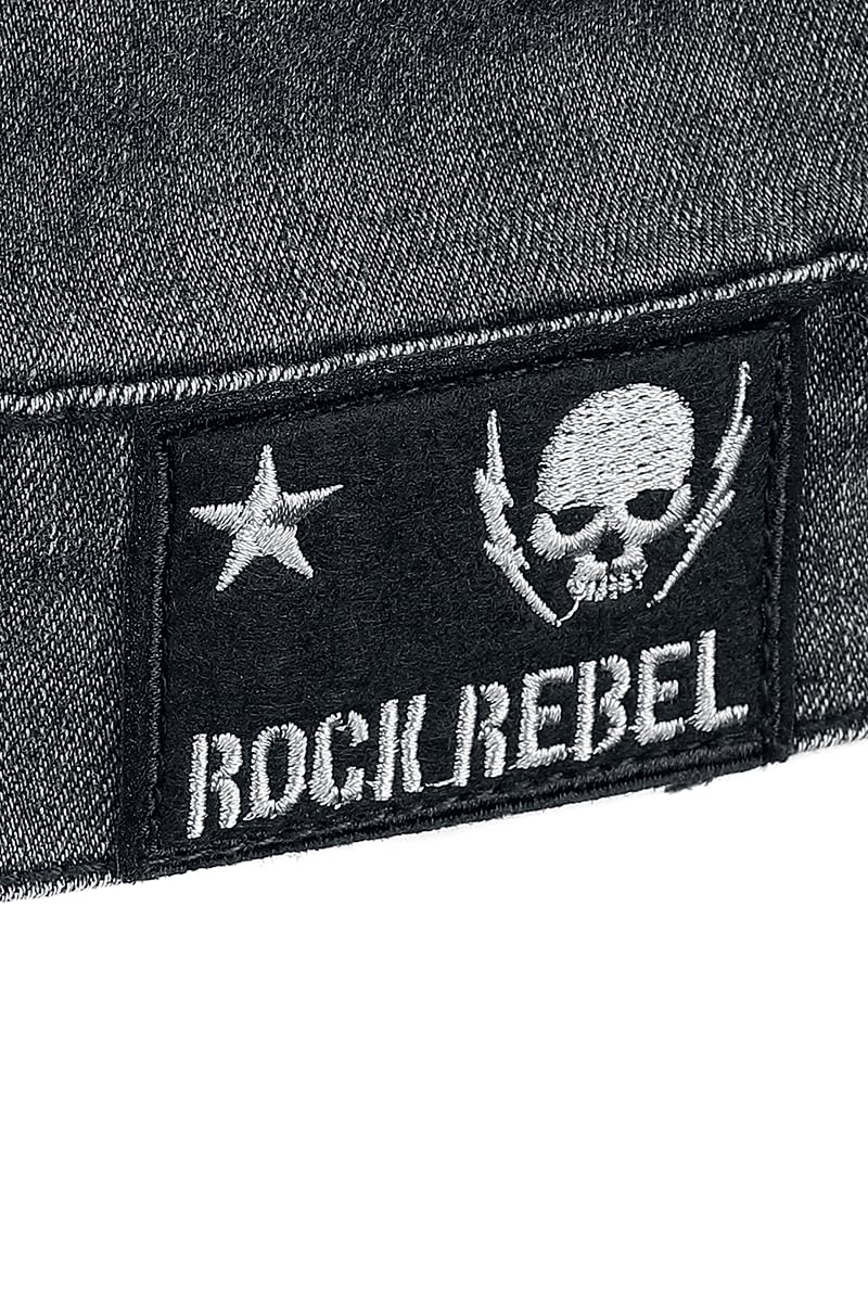 Rock Rebel by EMP Donna Felpa con cappuccio nera con tasche laterali