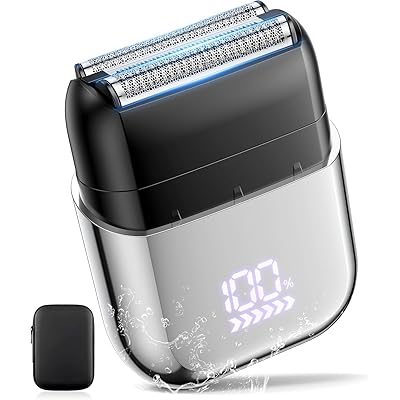 Wipuku シェーバー 小型 メンズ 往復式3枚刃 電気シェーバー 深ぞり 乾湿両用 髭剃り IPX7防水 電動 シェーバー 90日間連続使用 ロック機能 髭 …