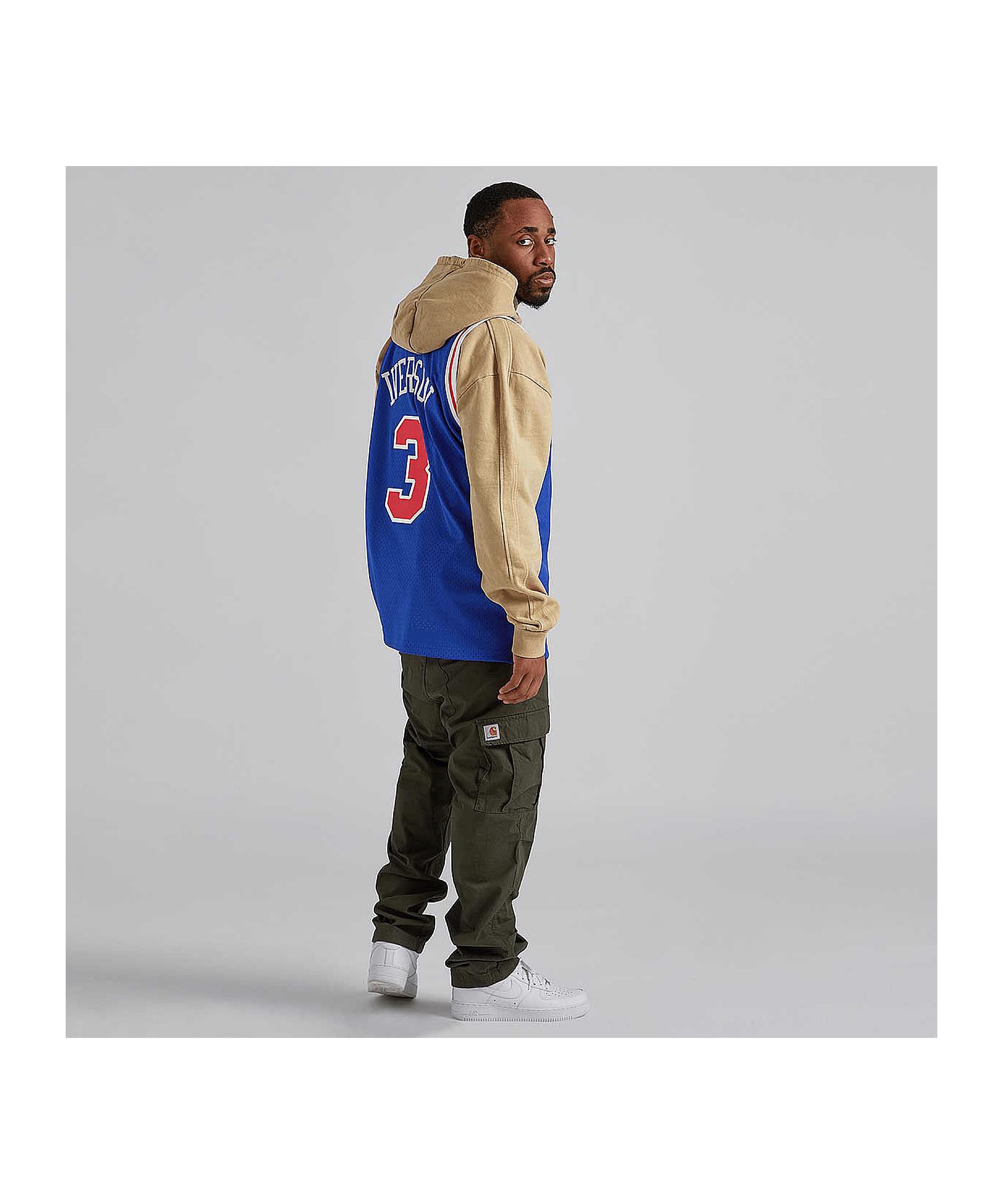 Mitchell & Ness NBA Swingman Maglietta, Blu Reale, M Unisex-Adulto