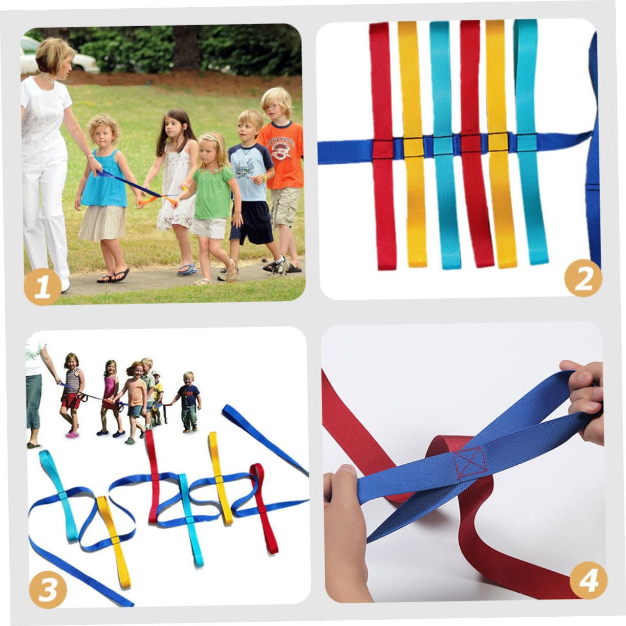 2Pcs Walking Rope Leash for Outdoor Safety Harness for Preschoolers Comfortable Grip Design for Group Activities for Kindergarten and Daycare Use