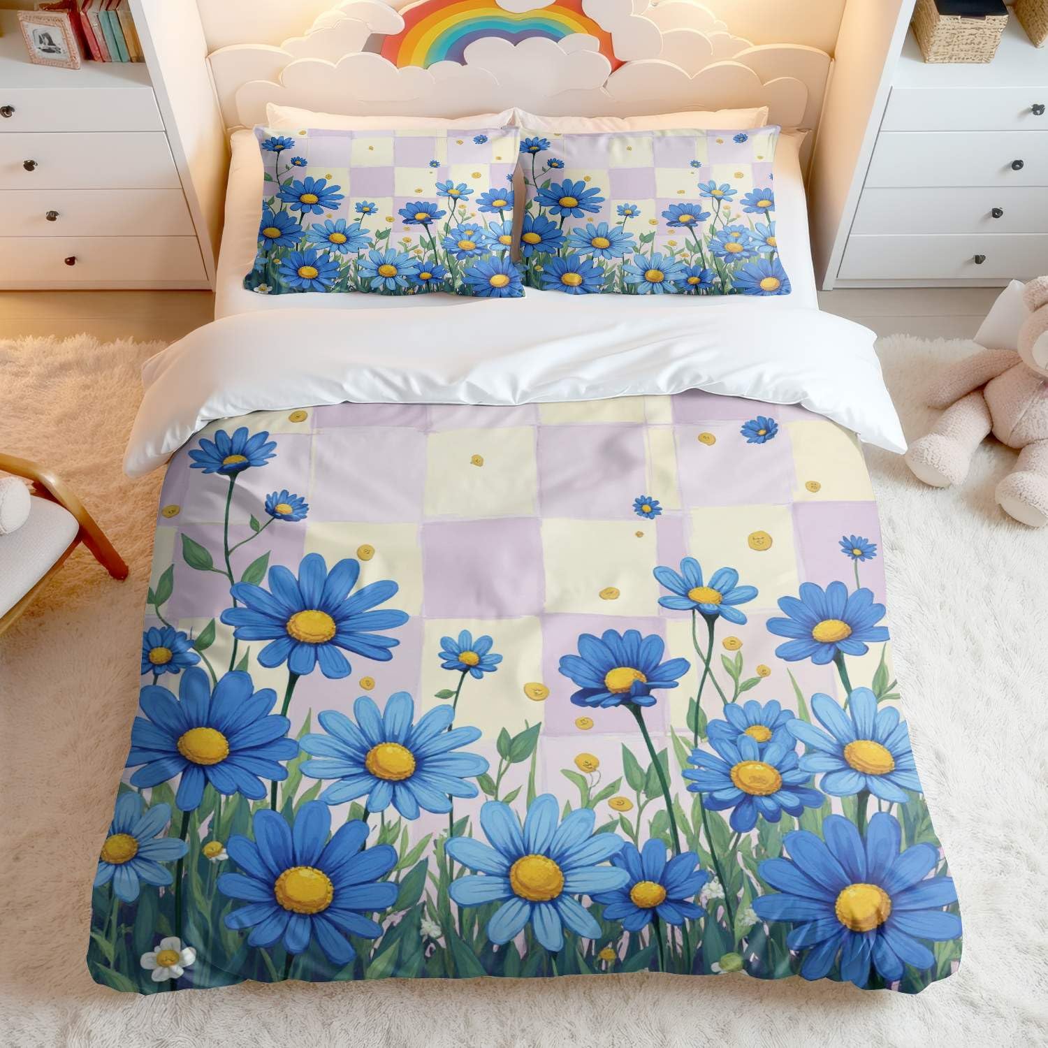 Parure de lit pour décoration de chambre à coucher king size 3 pces