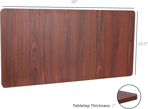 Vista 47 de VIVO DESK-TOP60-30W - Mesa universal de 60 x 30 pulgadas para marcos de escritorio estándar y sentados a pie, altura ajustable, escritorio blanco