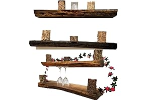 Live Edge Wood Floating Shelf: Rustic Charm for Any Abode
