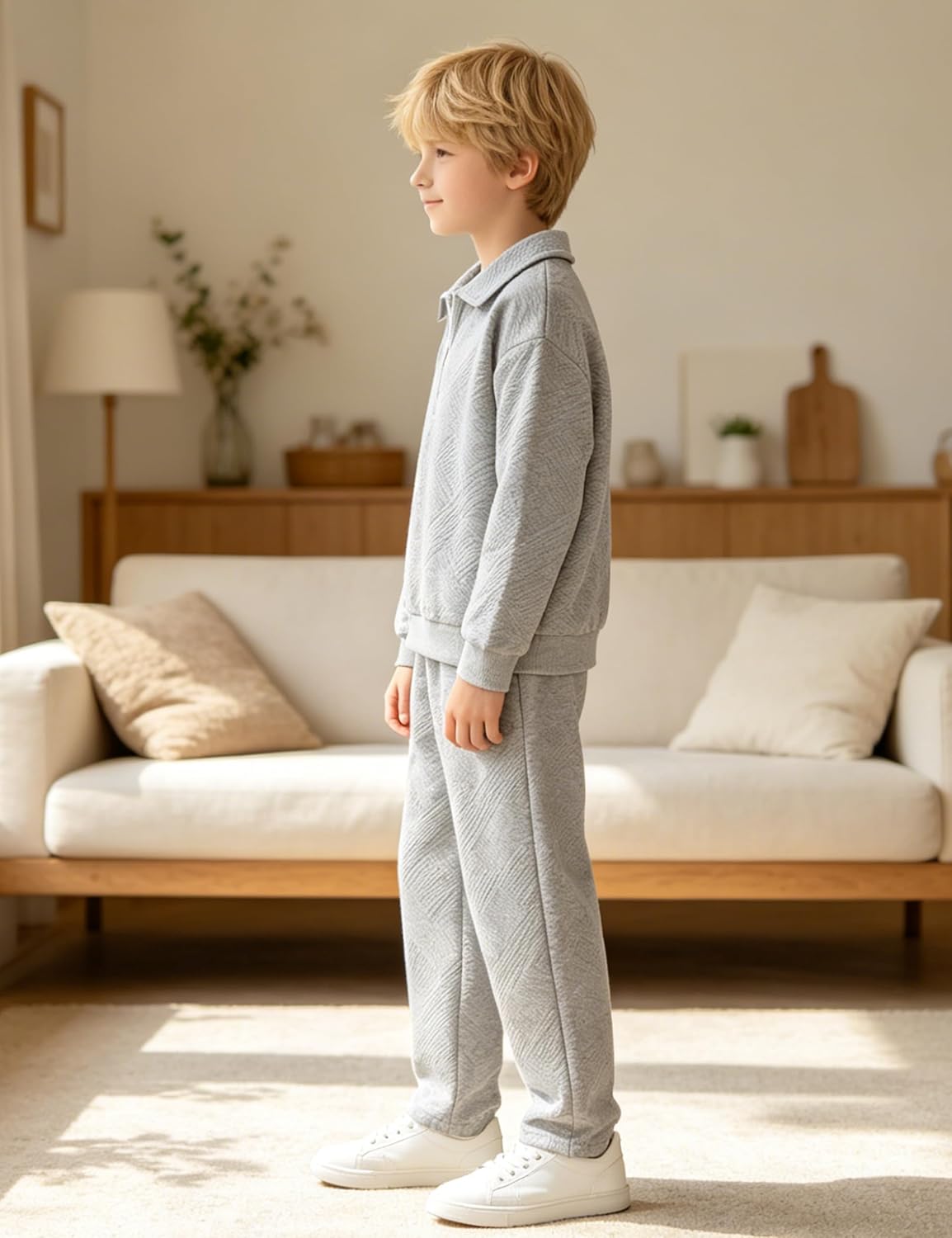 Boys Outfits Polo Quarter Zip Sweatshirt