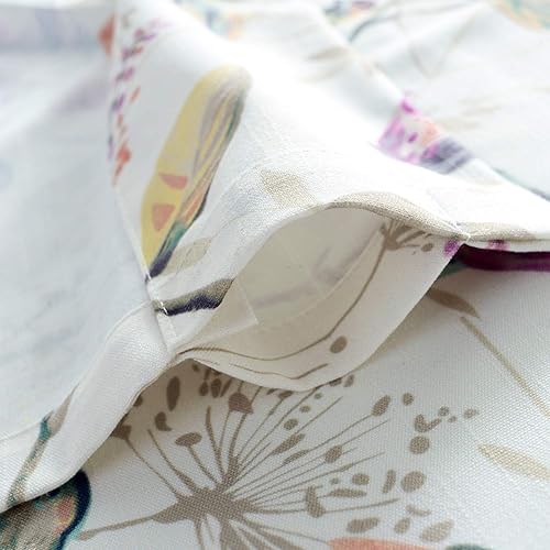 Miniatura 5 de VOGOL Juego de cortinas con cenefa y niveles, diseño de pájaros y flores naturales, elegantes cortinas de ventana para decoración de sala de estar y