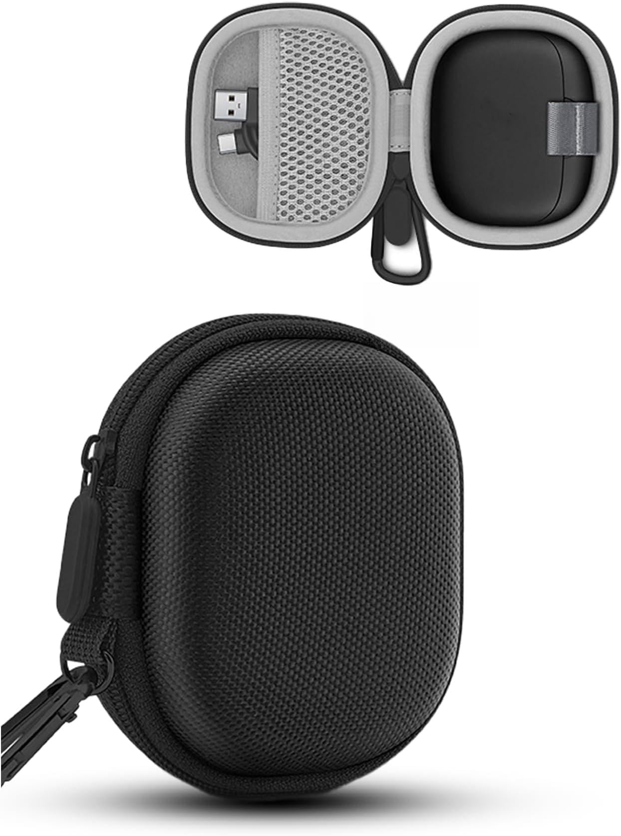 Carrying case for soundcore P40i by Anker wireless headphones, daunke EVA storage bag, shockproof, scratch protection, easy to use and carry, black