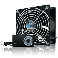 Vista 9 de Ventilador de computadora Easy Cloud con enchufe de CA, ventilador axial muffin de 120 mm de velocidad variable de 120V 110V 220V de 12V pequeño