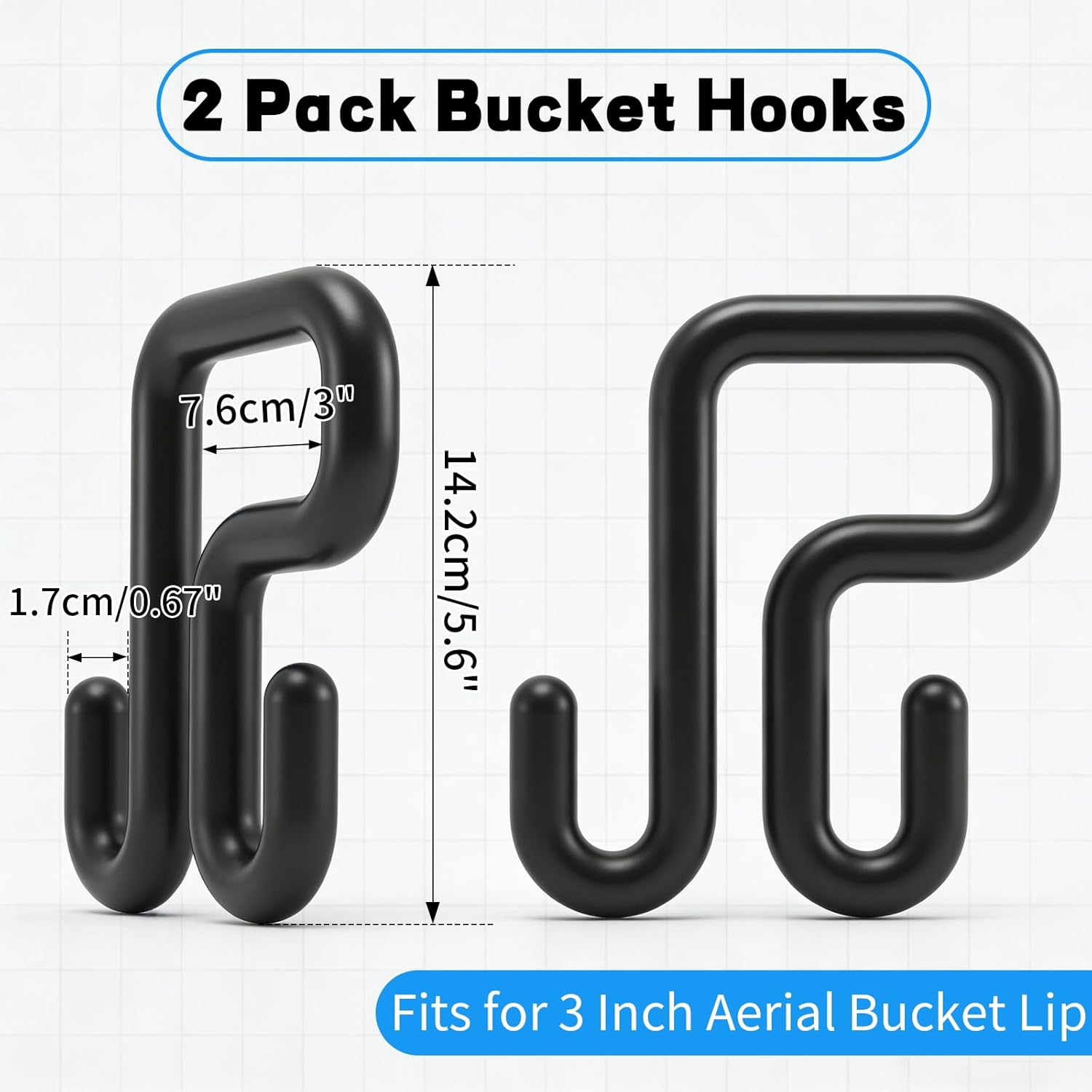 Canvas Bucket Bag, Aerial Oval Tool Bucket With Hooks & 15 Pockets, Oval Hard-Body Bucket Tool Organizer, Black Molded Polypropylene Bottom, for Industrial Maintenance Construction Sites (White)