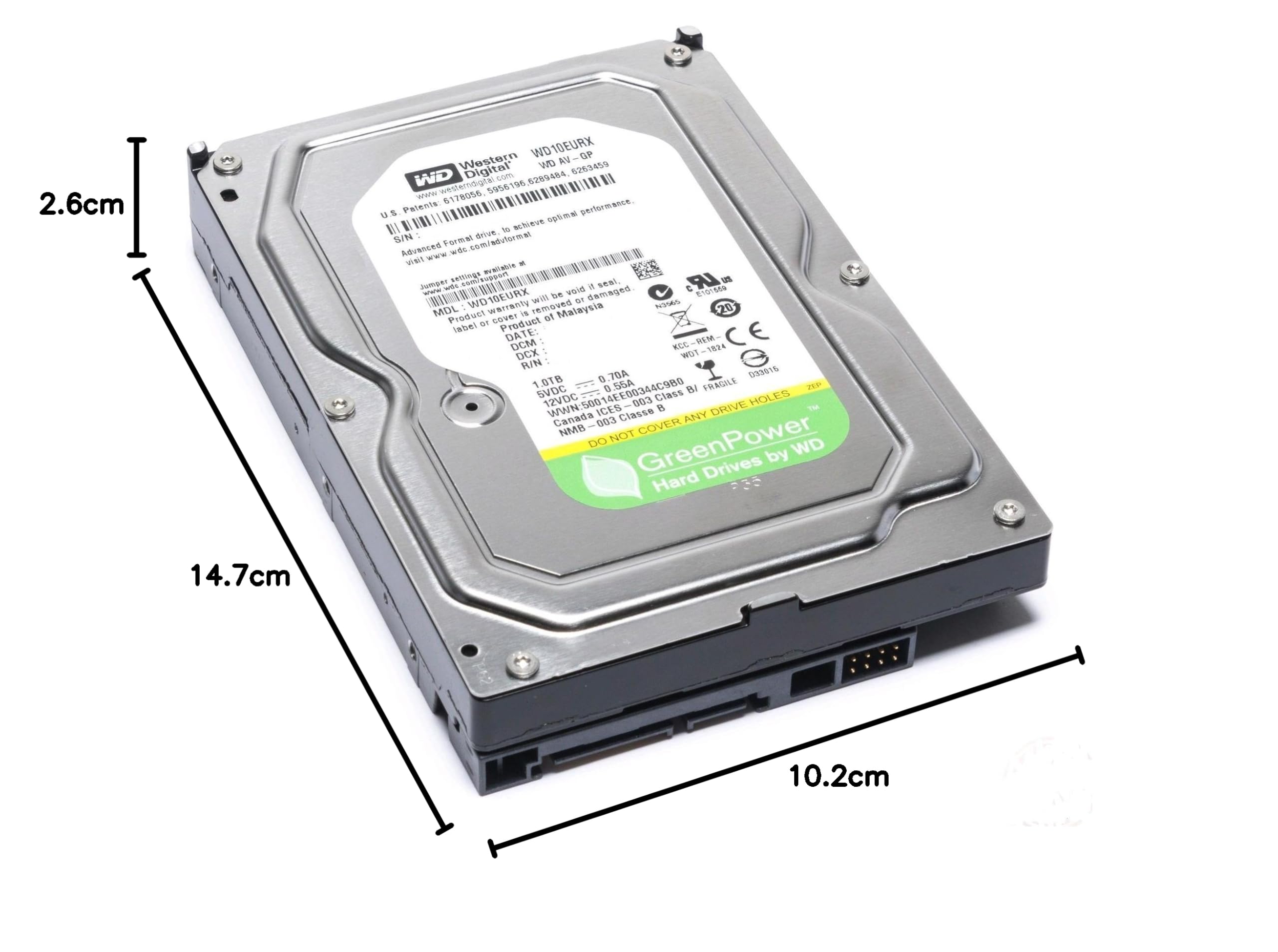 Disco Rígido Wd Purple 1Tb - Wd10Purz Intelbras, HD interno, Roxo