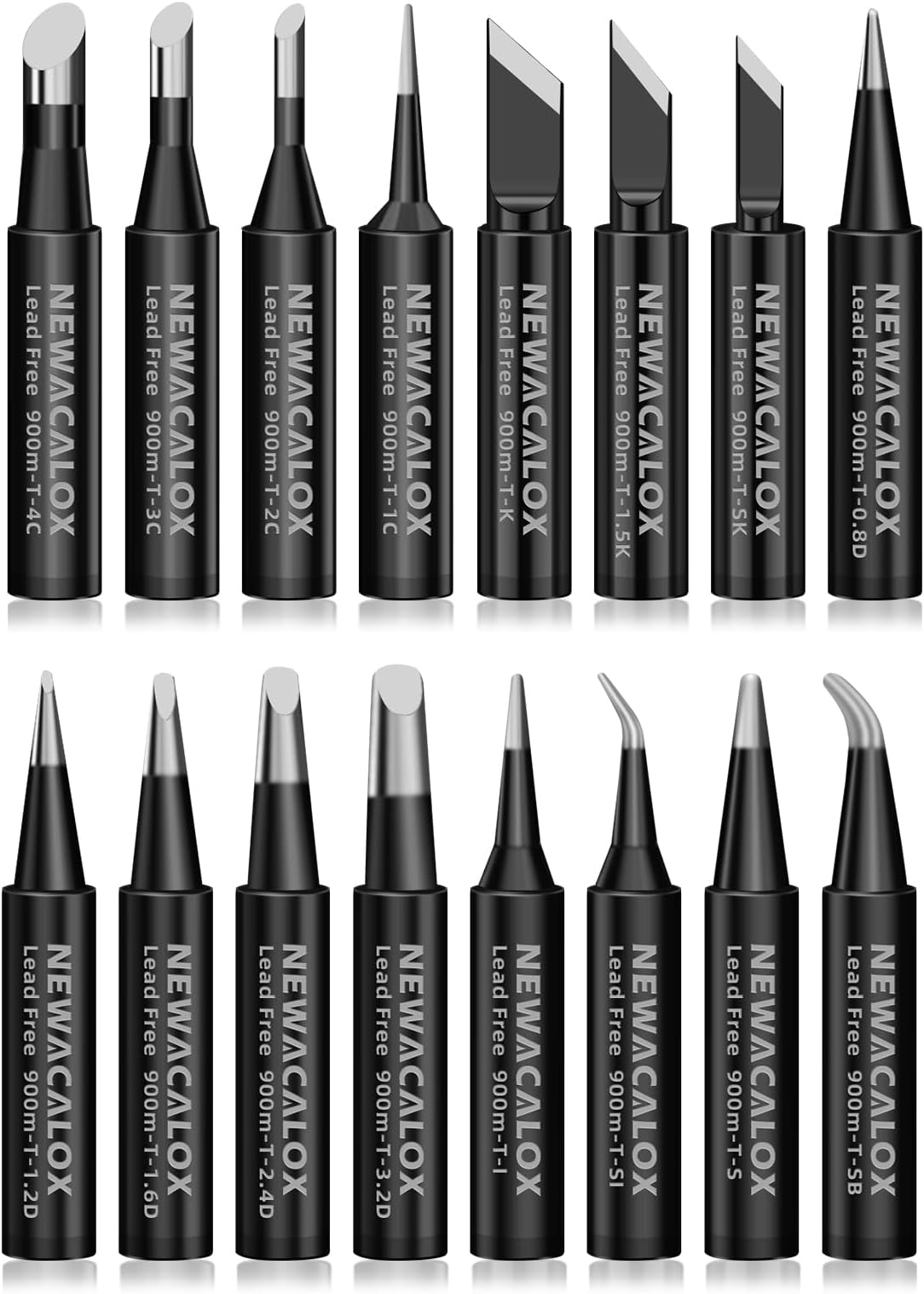 16pcs Solder Tips 900M Soldering Iron Lead-free Tips Replacement, Welding Needle Tip for Yihua,Vastar,Tabiger, solder iron/HAKKO 888D 936 937 969 Micro Soldering Station