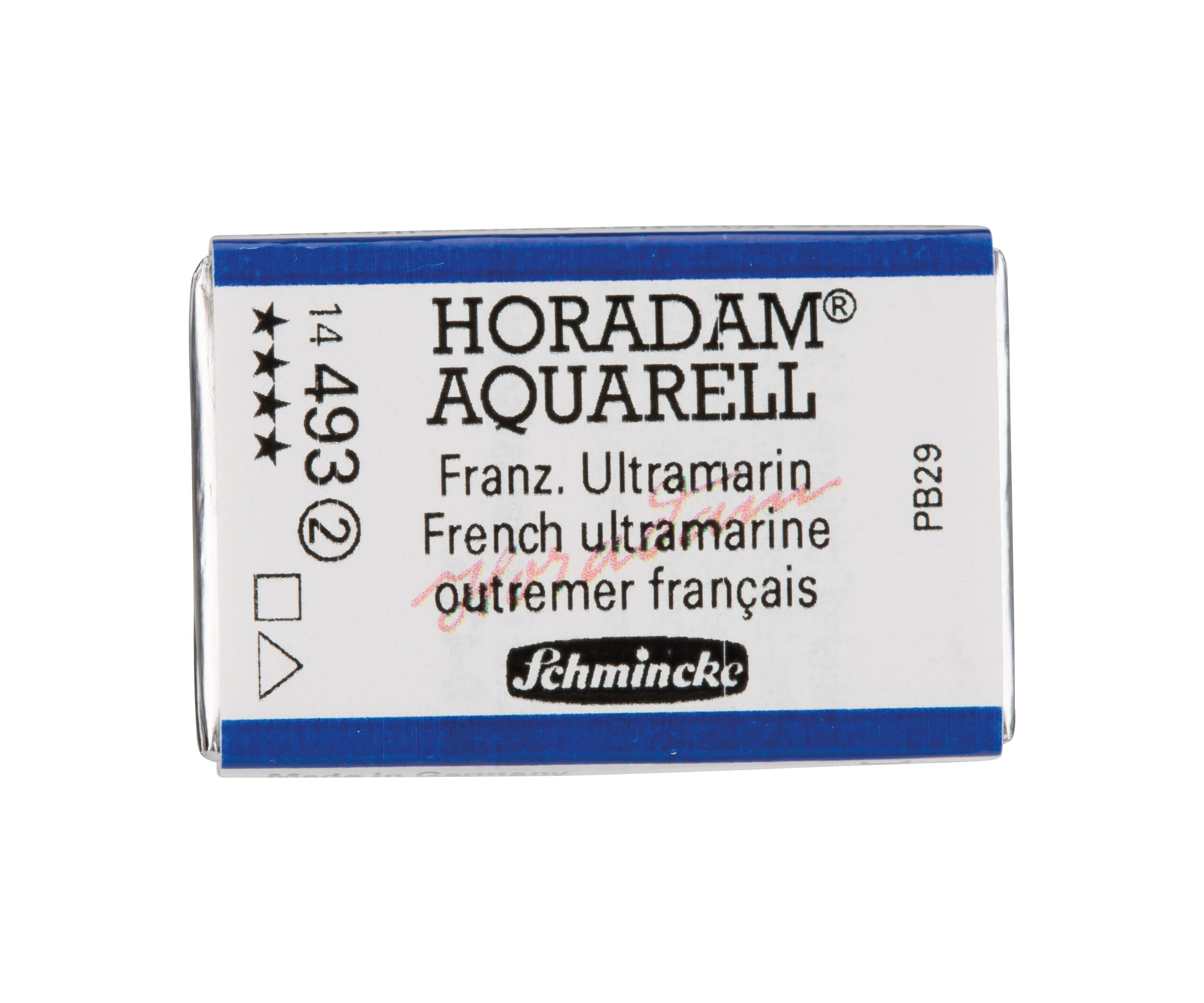 Schmincke 493 French Ultramarine - Horadam® Aquarell - Finest Artists' Watercolours, 14 493 043, 1/1 Pan