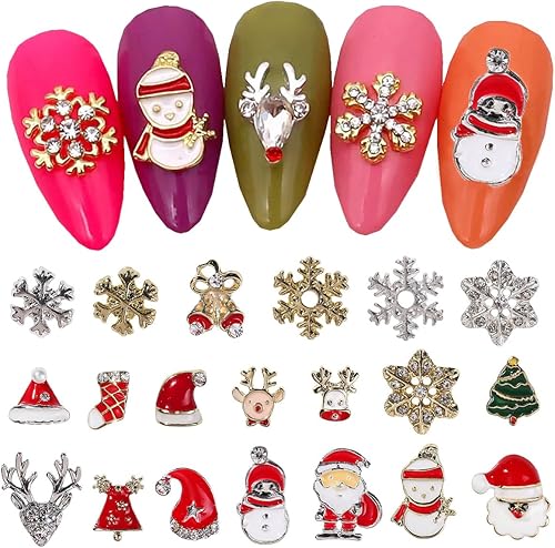 Miniatura 10 de 35 dijes de uñas de Halloween 3D para uñas acrílicas de araña, plateado, dorado, rojo, negro, diamantes de imitación de araña, aleación brillante,