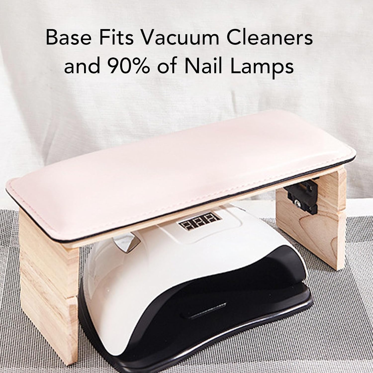 Nail Arm Rest, Foldable PU Leather Nail Hand Rest for Manicure with 3 Adjustable Heights for Salon Home Use, Pink