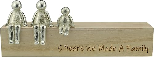 Miniatura 9 de Idea para el 5 aniversario  5 Years We Made A Family Metal Ornament  Elige tu combinación familiar (4 niños)