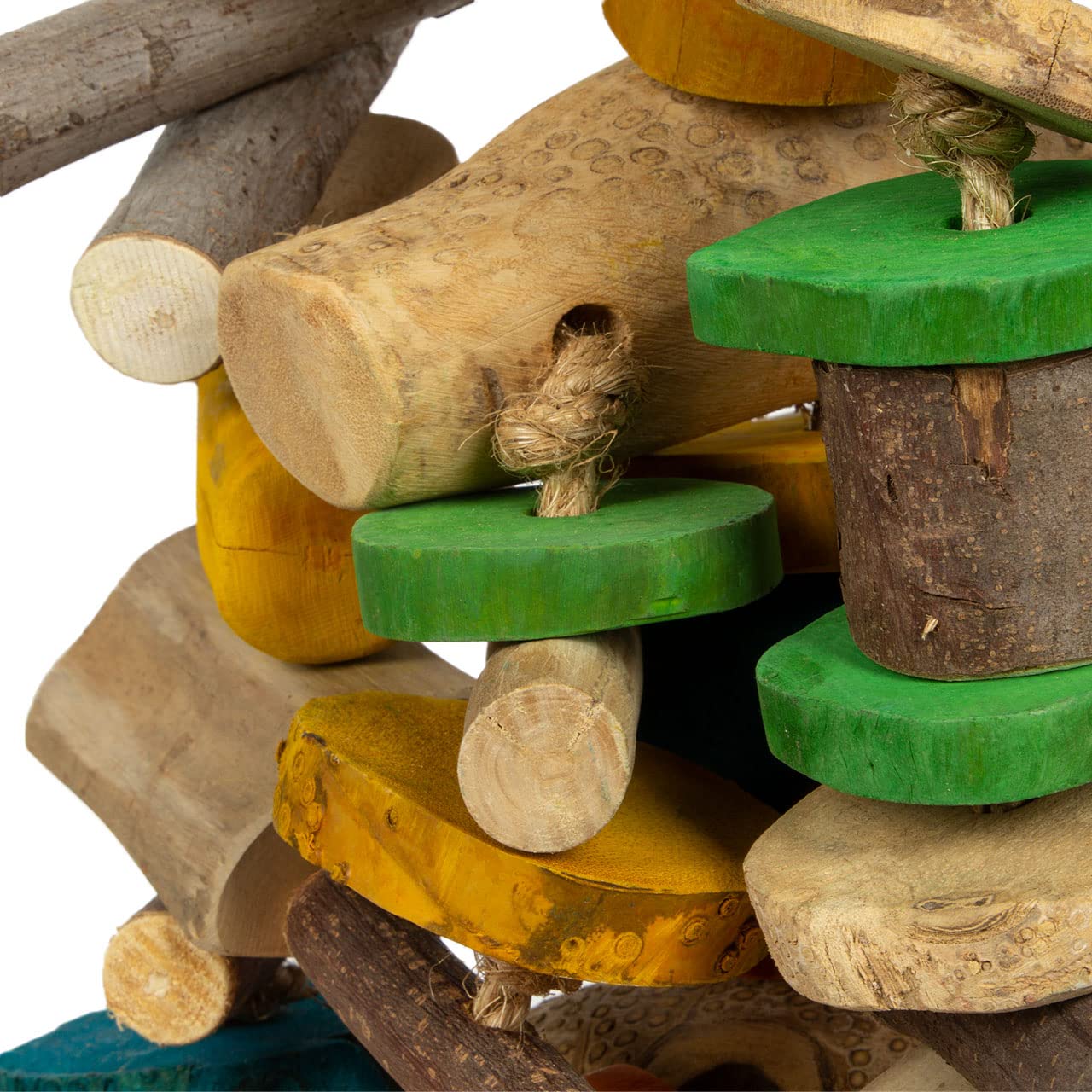 HappyBird | Riesiges Papageien Shredderspielzeug | Giant Bam Tower | 100 x 35 x 35 cm | aus Javaholz