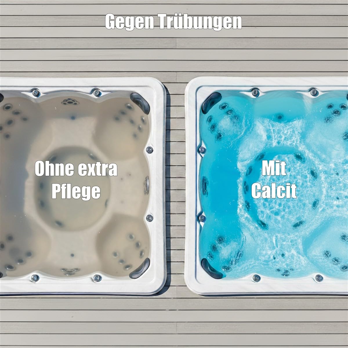 Sparset Alginex Clean up MAX Calcit Wasserpflege für Whirlpools SwimSpa Banisan-Set Wasserpflege Set Algendesinfektion Aktivsauerstoff