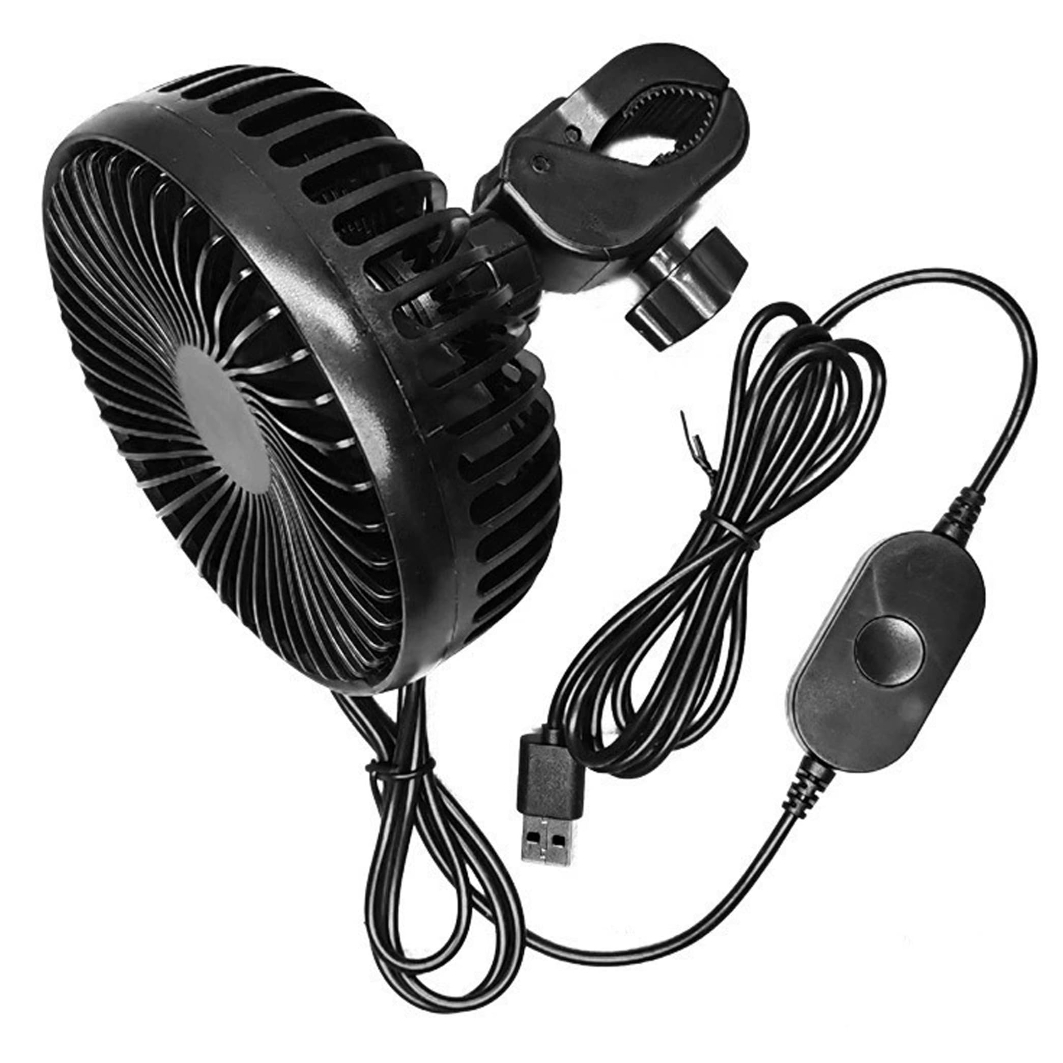 Ventilador con puerto USB de refrigeración portátil y flexible con clip de montaje