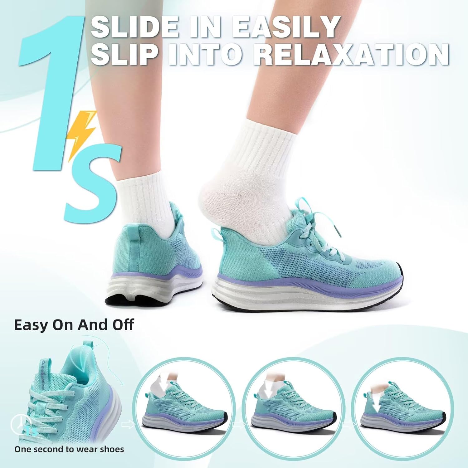 Women's Orthopedic Road Running Shoes: Comfortable Arch Support Plantar Fasciitis Orthotic Sports Sneakers, Supportive Casual Outdoor Work Tennis Walking Shoes for Foot Heel and Pain Relief