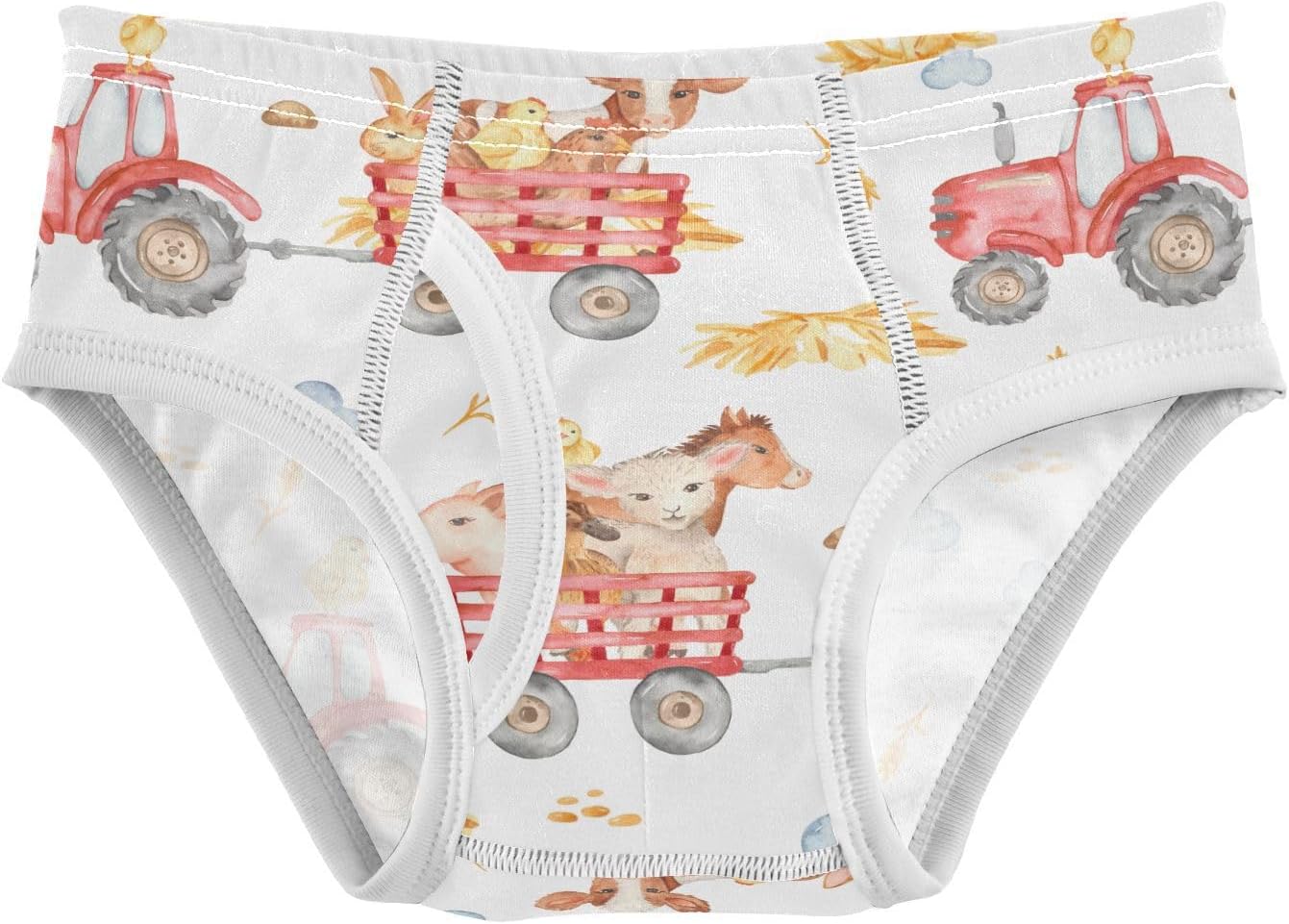 Ollabaky Cartoon Boys' Underwear 100% Cotton Boys Briefs Soft Toddler Underwear