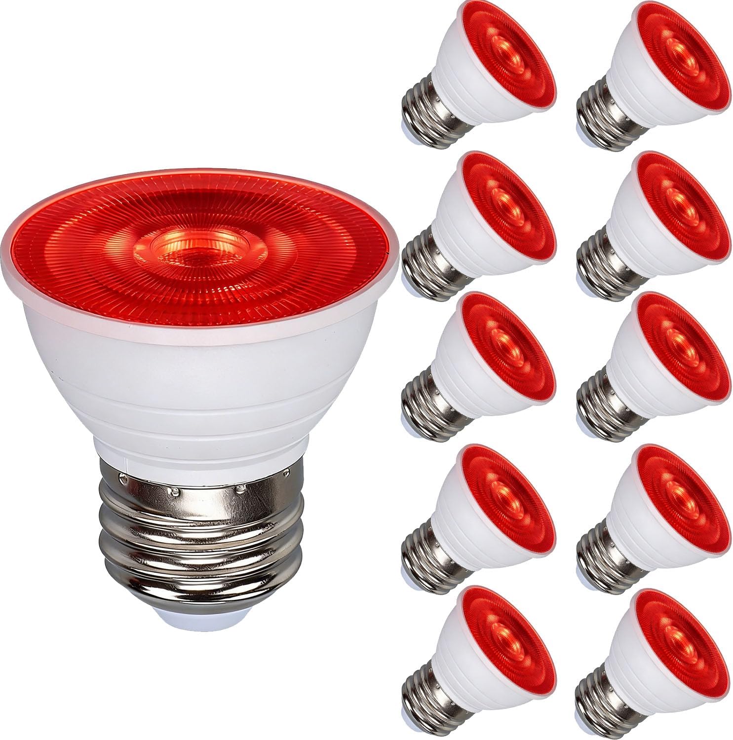10 Pack Blue PAR16 LED Light Bulb,NOT Dimmable,5W, 500LM, LED Flood Lights (50W Halogen Equivalent) Recessed Spotlights Floor Lamp,Screw Base Pot Ceiling Lights