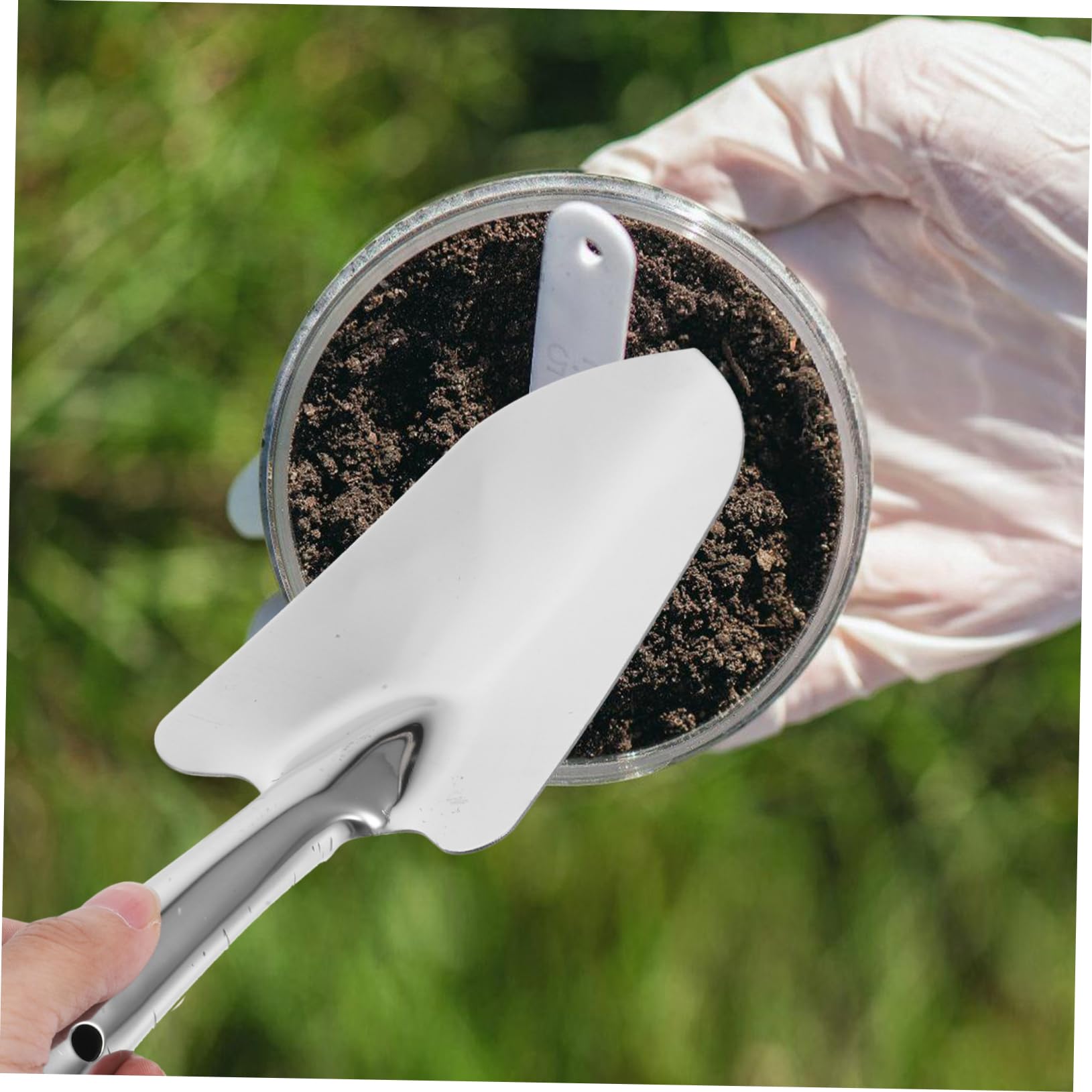 MAGICLULU 5 Pezzi Mini per Campionamento Terreno Spatola da Giardinaggio Portatile Inossidabile Strumento per Ambientali e Ricerca Agricola per Lavori