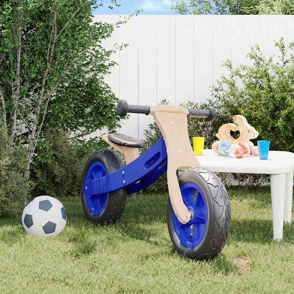 Kinder Laufrad aus Holz mit Luftreifen, höhenverstellbarer Sitz und Lenker, Lernlaufrad für Kleinkinder ab 3 Jahren, stabiles Balance Bike für draußen, Rot