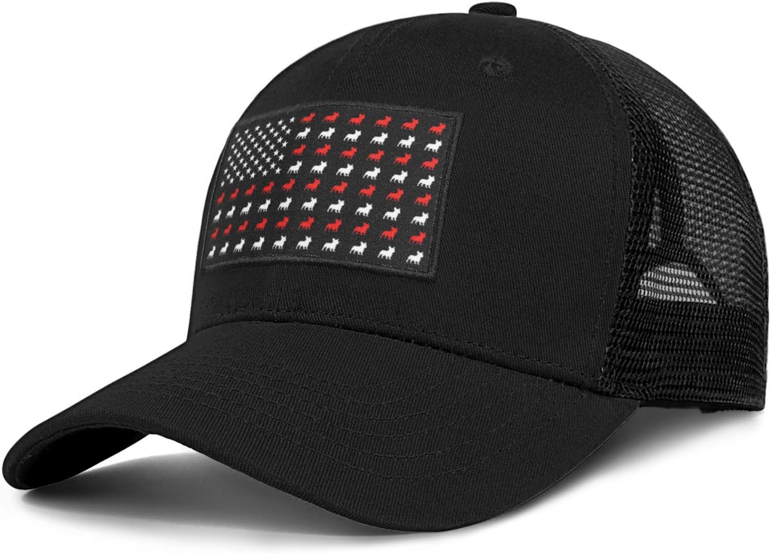 French Bulldog Baseball Cap for French Bulldog Lovers,Adjustable Baseball Hats for Men Women Black