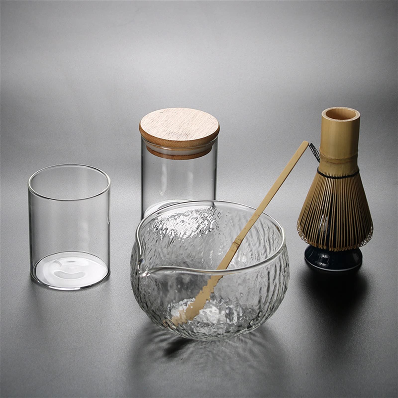 Zestaw Do Herbaty Matcha Szkło Trzepaczka Matcha, Uchwyt Na Trzepaczkę, Szklana Miska, łyżka, Matcha Zestaw Zestaw Do Herbaty (Material : Blue 6-piece set)
