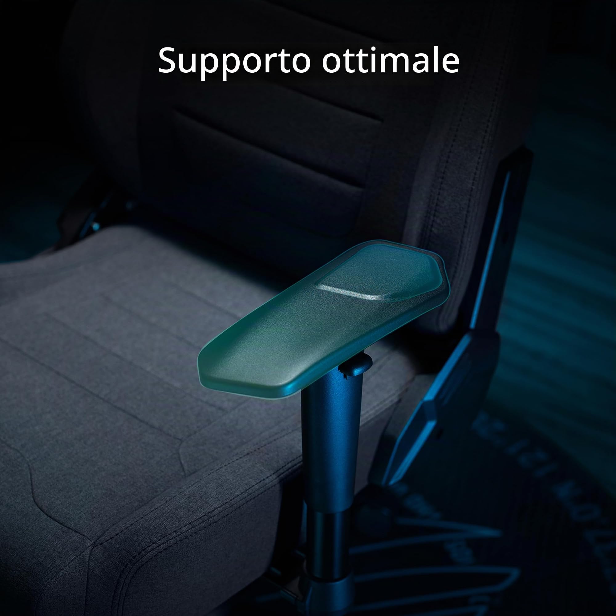ASUS ROG AETHON FABRIC, Sedia Gaming Ergonomica, Supporto Lombare, Grigia | Struttura in Acciaio, Braccioli 2D Imbottiti, Rivestimento in Tessuto e Cuscini in Schiuma, Peso Massimo Supportato 136kg