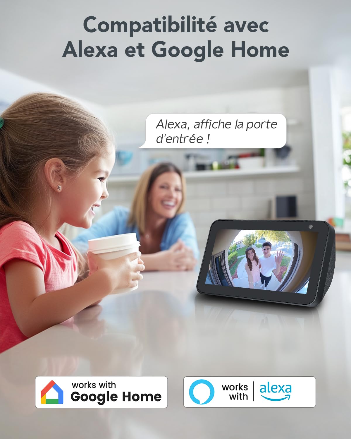 XTU 2K HD Timbre inalámbrico exterior impermeable, timbre inalámbrico con cámara vista completa 180°, detección humana PIR, audio bidireccional, solo 2,4G WiFi, almacenamiento tarjeta SD