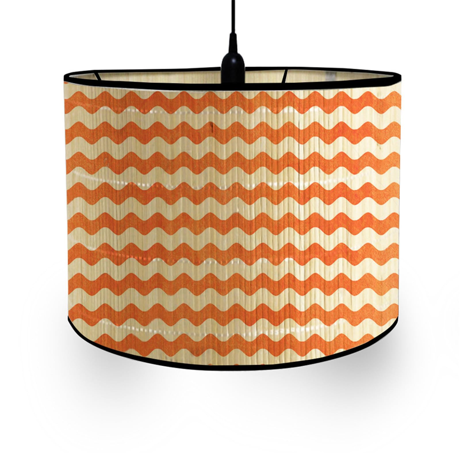 FANSU Abat-Jour Tissu Classique Tambour - Fleur Rétro 30x30x20cm Bleu, Pour Lampe Table Suspension Chevet