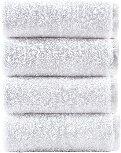 Miniatura 12 de Hawmam Linen - Paquete de 4 toallas de baño blancas de 27 x 54 pulgadas, 100% algodón turco, suaves, ligeras y altamente absorbentes, toallas