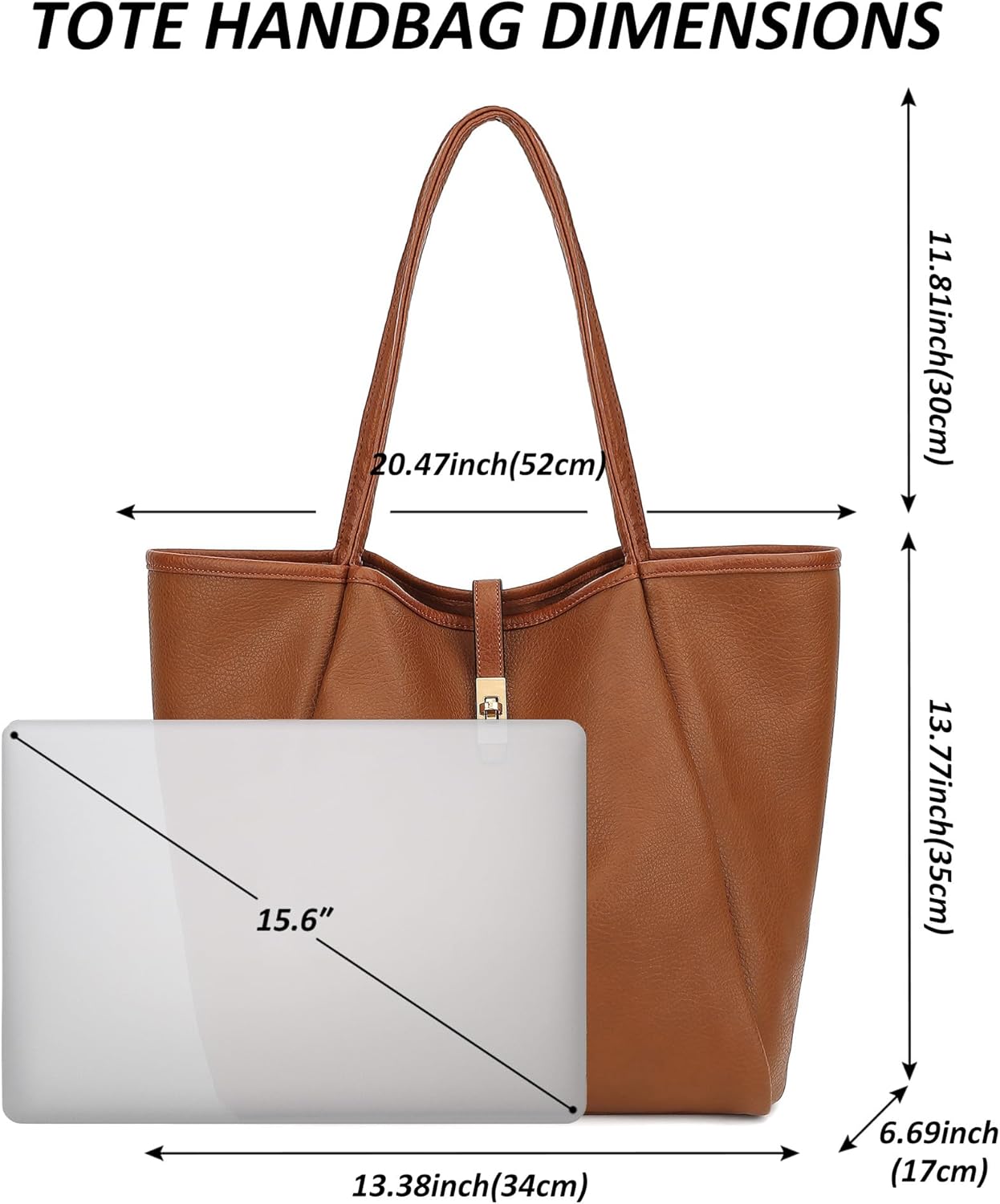 TANTOMI Tote Handbag for Women Oversized Purse Womens Weekender Purses Shoulder Bag for Travel Everyday - Image 5