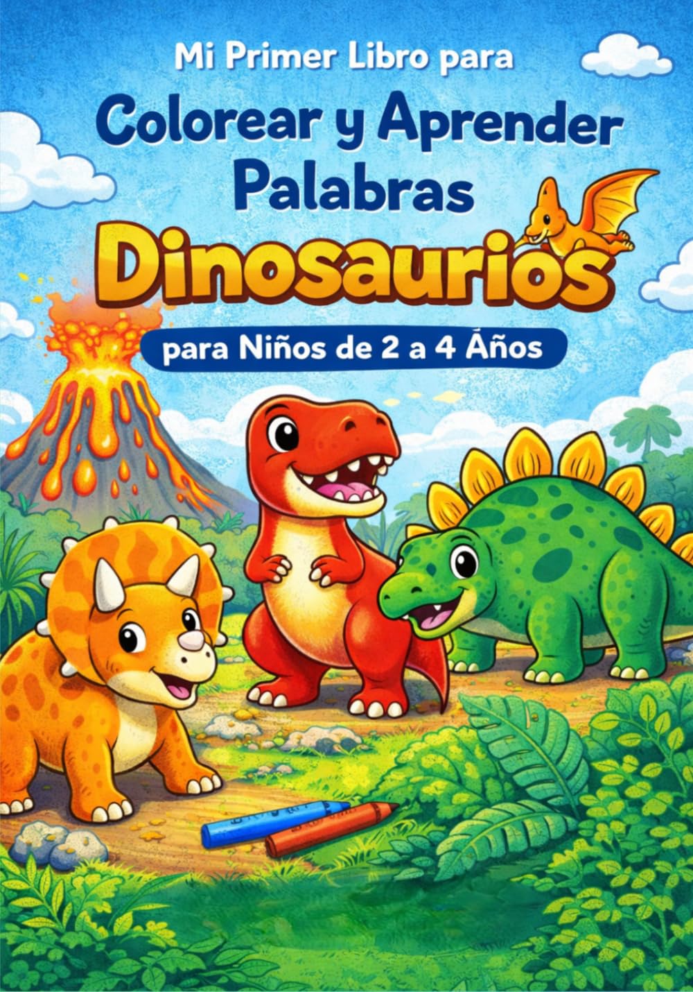 Mi Primer Libro Para Colorear Y Aprender Palabras DINOSAURIOS