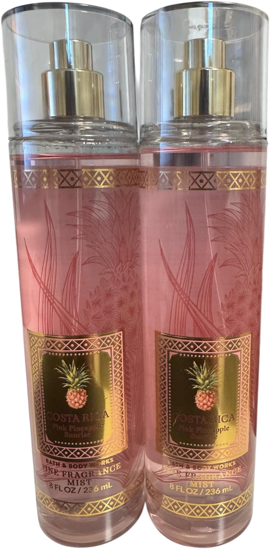 Bath and Body Works Pink Pineapple Sunrise Fine Fragrance Mist - Value Pack Lot of 2 (Pink Pineapple Sunrise)