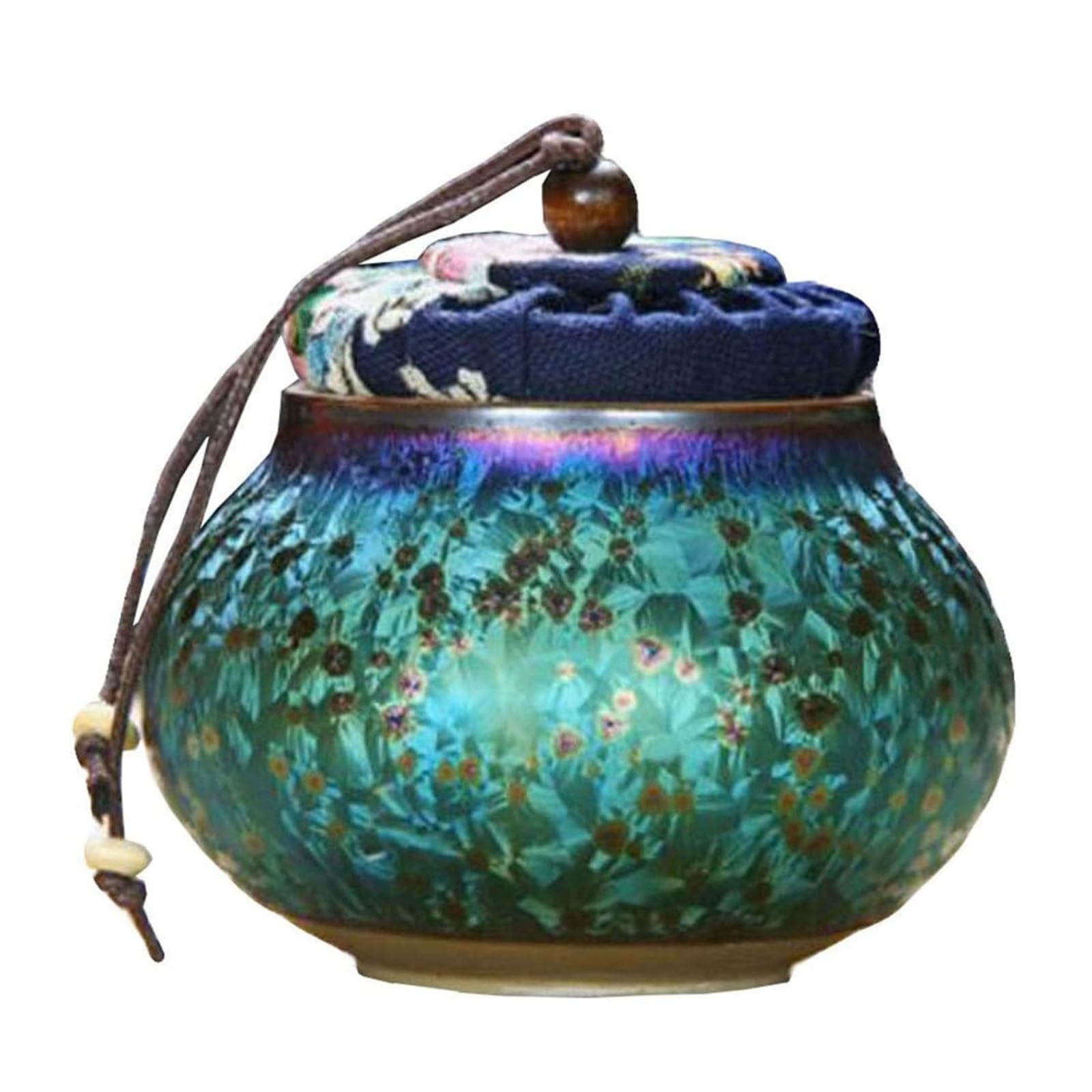 Urny kremacyjne pogrzebowe dla małych dorosłych prochów i pomnik - ręcznie malowany ceramiczny zamknięty słoik - ceramiczny popiół pogrzebowy pogrzebowy pogrzebowy, dla małych zwierząt, ptaków,