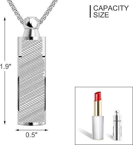 Miniatura 2 de abooxiu Contenedores de vidrio Urna Collares para cenizas Acero inoxidable Cremación Joyería Colgante Memorial Recuerdo - Personalizar disponible