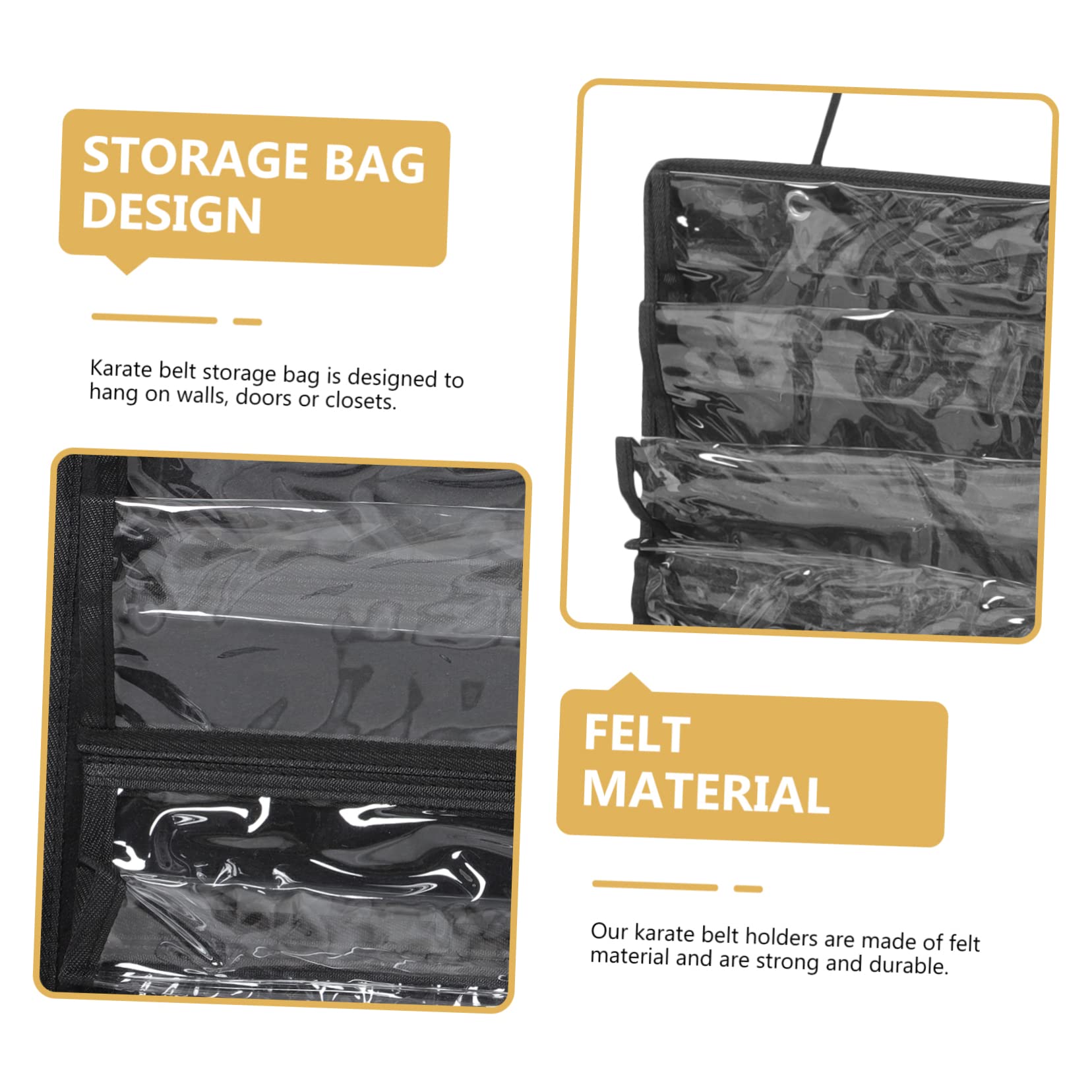 Happyyami Martial Arts Belt Hanging Bag Belt Karate Wall Karate Belt Display Tube Belt Hanger Adults Belt Organizer for Closet Colored Medals Gym Holders Karate Belt Storage Displays Felt