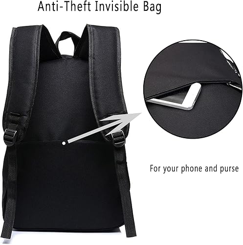 Miniatura 2 de Mochila de lona clásica unisex para senderismo, mochila de viaje duradera, bolsa de libros para laptop, Negro3, talla única , Clásico