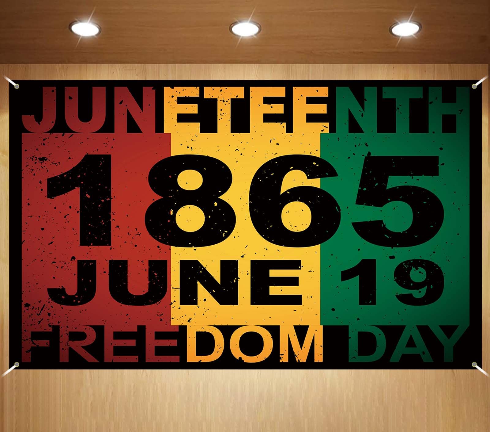 Juneteenth Photo Backdrop Happy Juneteenth Banner Pan African American 19th June 1865 Decorations and Supplies for Home (43 X 71 Inch)