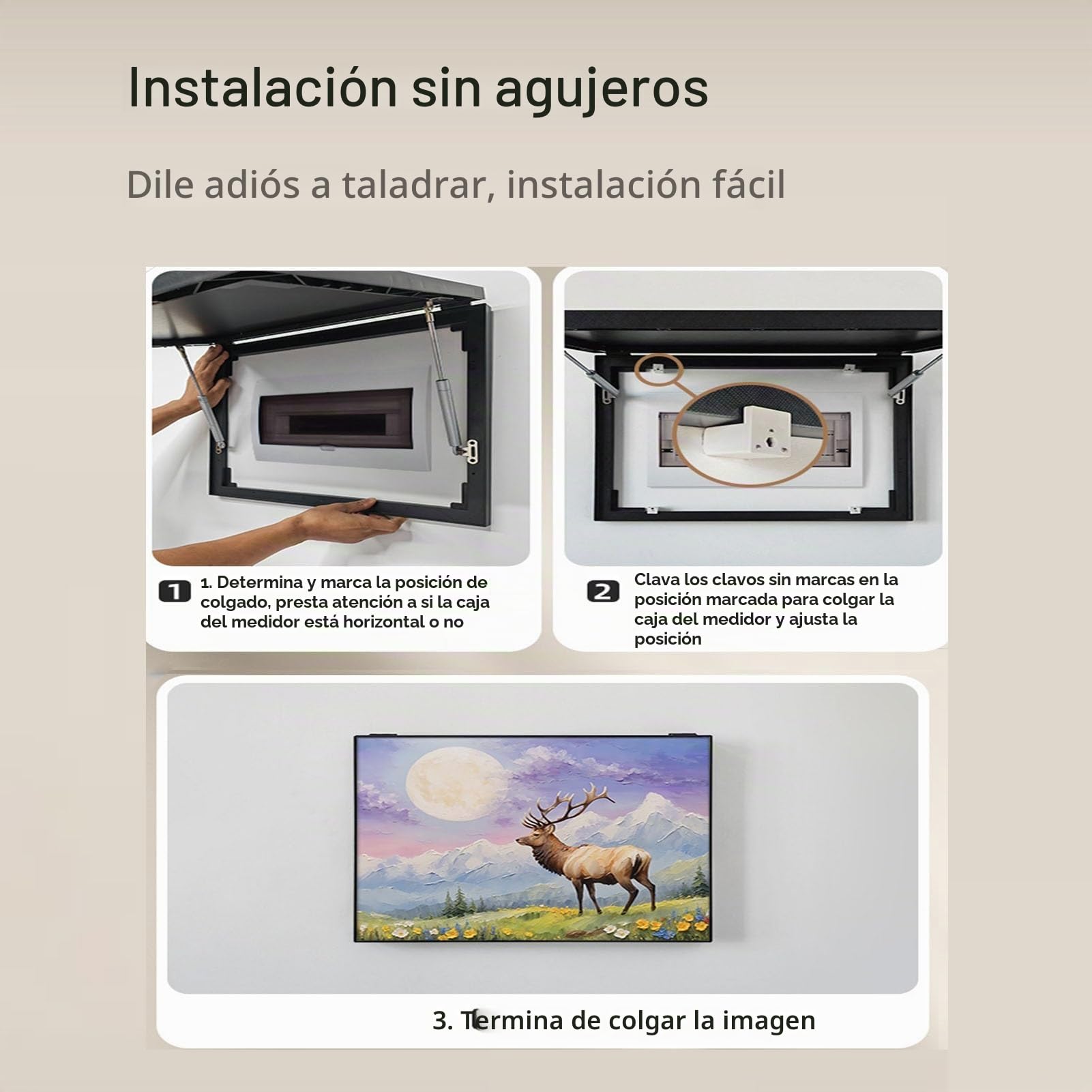 Pintura Decorativa Caja Contadores Estilo Vertical Cubre Cuadro Electrico Tapa Caja Fusibles Armario Sala Estar Dormitorio(B,40x60cm)
