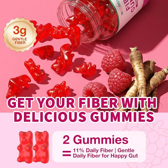 Fiber Gummies, Soluble Dietary Fiber 3g High Fiber Supplements