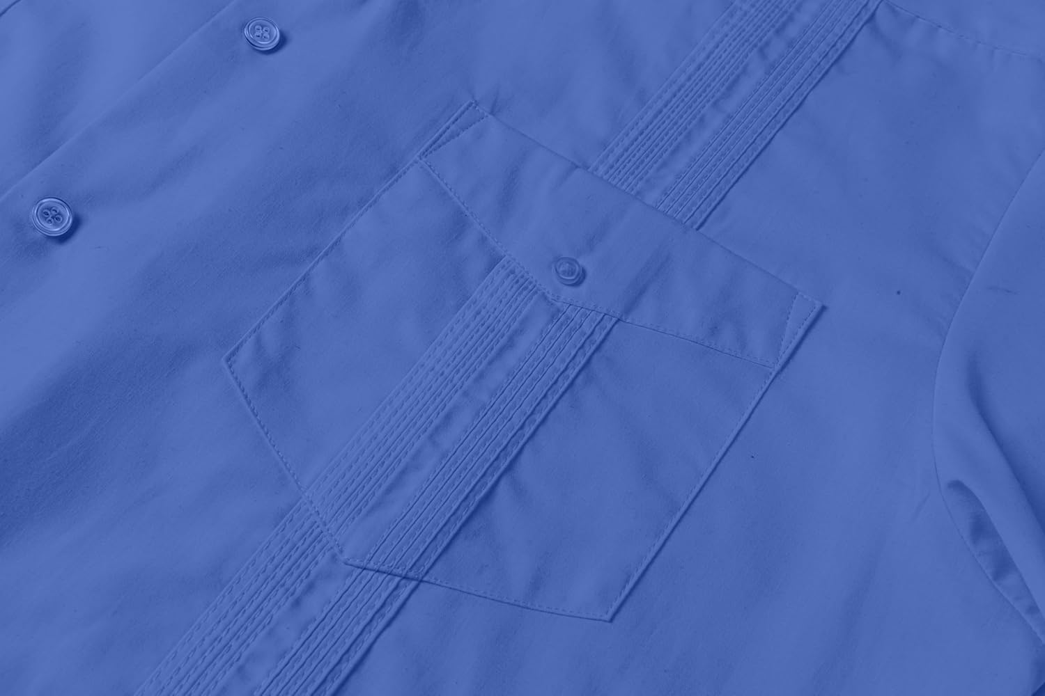 MAXJON Mens Guayabera Shirts Casual Snap Short Sleeve Shirts with Four Pockets,Summer Beach Shirt Tops - Image 4